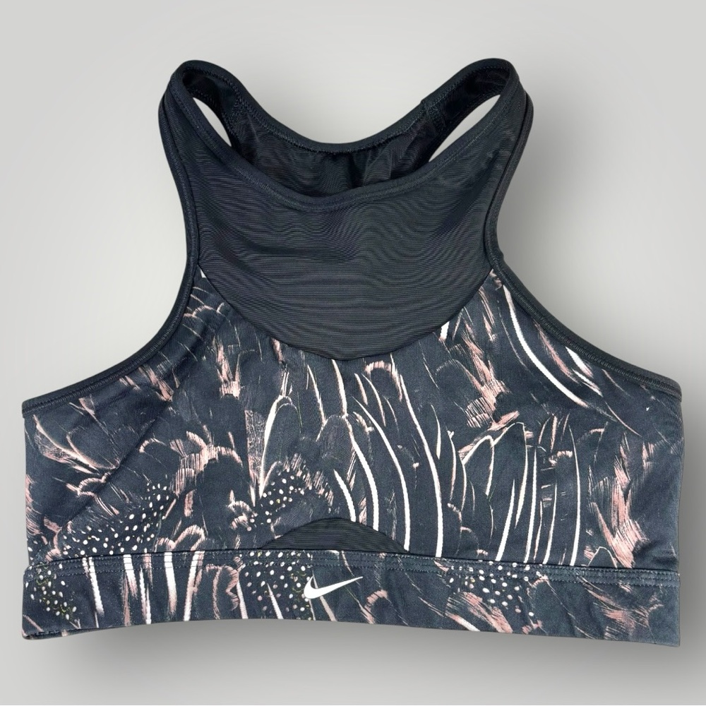 VGUC Nike Women's Dri-Fit Swoosh Feather Curve Sport Bra Top Size M